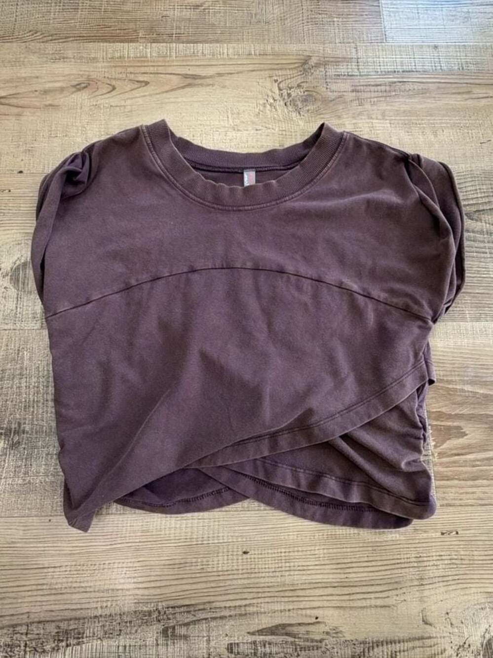 FP Movement by Free People 'Breathe Deeper' Brown Crop Tee